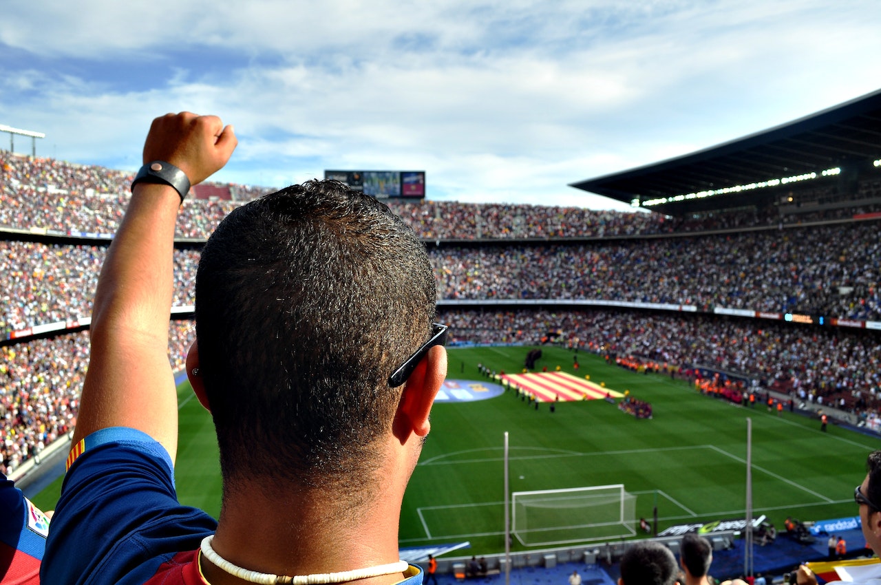 Soccer fan watching and betting