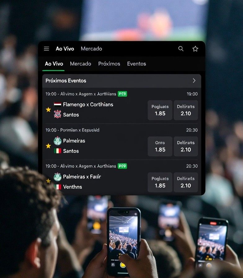 Mobile betting app interface in Portuguese showing Brazilian league odds