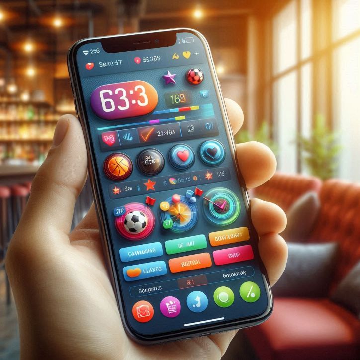 person holding a smartphone with a sports betting app open